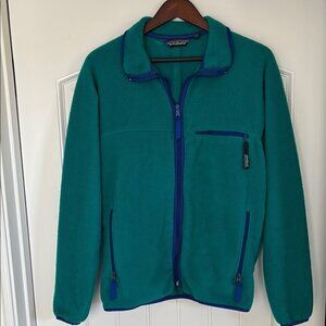 Vintage 80’s Retro Patagonia Synchilla USA Blue 25501 Fleece Jacket Men Large